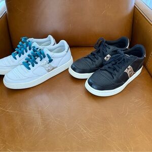 Saucony Jazz Court Sneakers in Black and White